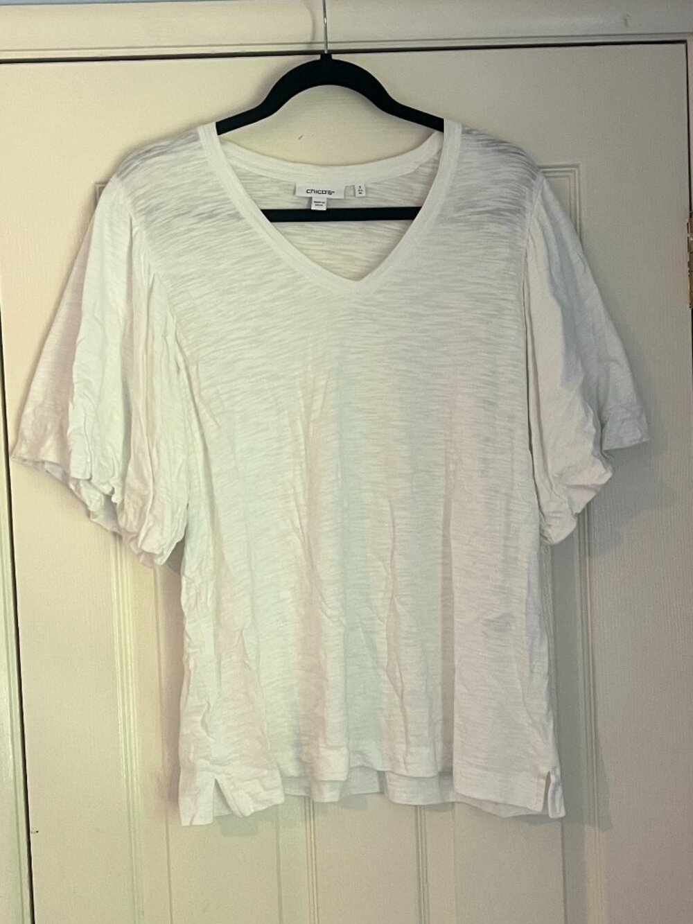 Chico's White V-Neck Top